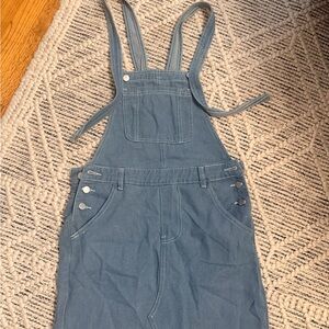 Blue Denim Overall Mini Skirt
